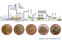 Máquina Extrusora de Alimentos Automática Continua, Línea de Procesamiento de Extrusión Industrial, Sistema de Procesamiento Comercial