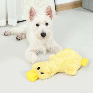 Forniture per animali domestici simpatico giocattolo per cani senza ripieno anatra morbida <span class=keywords><strong>Squeaker</strong></span> peluche per piccole razze di medie dimensioni - Product Image 5