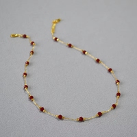 Collar Minimalista Hecho a Mano con Perlas y Cristales, Joyería de Piedra Natural Curativa, Acero Inoxidable Impermeable para Mujer