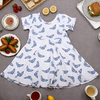 Automne fille robes personnalisé coton bébé enfant en bas âge robe nœud décoration grande taille en gros usine impression personnalisée pour les filles