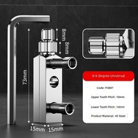 Extracteur de filetage de tuyau cassé pour robinet domestique 45 #   Outil universel en acier pour le démontage des robinets triangulaires de tuyaux d'eau