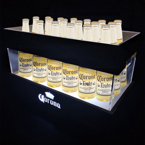 Hölzerner Transparenter LED-Eiskübel mit Griff Individuelles Markenlogo Kühler Bier-Wein-Eimer Marken-Kühler Eiskübel für Artois <span class=keywords><strong>Bock</strong></span> - Product Image 1