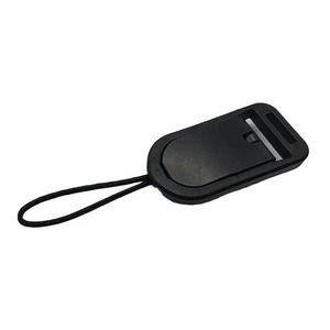Correa de cámara negra con cuerda de tracción, hebilla desmontable de plástico con botón rojo para uso general - Product Image 5