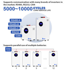 بطارية ليثيوم أيون Anern Lifepo4 للتثبيت على الحائط بقدرة 15 كيلوواط و10 كيلوواط، 200 أمبير ساعة، 48 فولت، 280 أمبير ساعة، 314 أمبير ساعة، 51.2 فولت، 300 أمبير ساعة، 16 كيلوواط ساعة، 10 كيلوواط ساعة، 15 كيلوواط ساعة، 48 فولت - Product Image 2