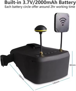 แว่นตาบันทึกวิดีโอ LS-800D DVR ขนาด 5 นิ้ว แบบถอดได้ สำหรับโดรน 5.8G Diversity พร้อมอุปกรณ์เสริมในตัว - Product Image 5