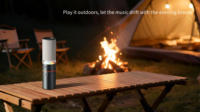 Support de chargeur sans fil 4-en-1, charge rapide 15W avec haut-parleur Bluetooth et lumière LED, station rotative pour téléphone et montre