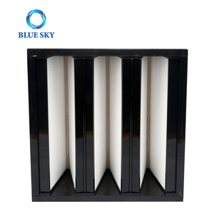 Bán buôn công nghiệp khung nhựa H13 H14 HEPA lọc W loại v-ngân hàng thông gió <span class=keywords><strong>HVAC</strong></span> Bộ lọc không khí - Product Image 3