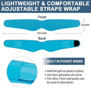 Compresse de gel réutilisable pour le visage, thérapie par le froid et la chaleur, enveloppes pour la tête, le visage, les dents de sagesse, soulagement de la douleur, compresse de gel chaude et froide - Product Image 2