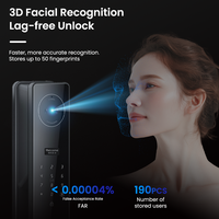 Serrure intelligente Tuya avec reconnaissance faciale, serrure biométrique WiFi, empreinte digitale, carte, mot de passe, clé, code anti-espionnage, contrôle par application