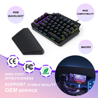 RGB Backlit Gaming Numeric Keypad One Hand Mechanical Keyboard Wired 17 Keys Macro Keypad for PC Gamer