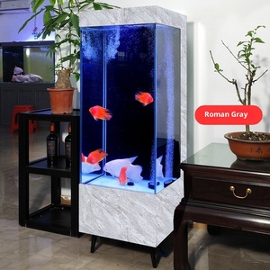 40L Glazen Rechthoekig Verticaal Goudvis <span class=keywords><strong>Aquarium</strong></span> Modern Visbak met Automatisch Filtersysteem Verlichting 220V Woonkamer - Product Image 2