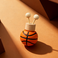 Bouteille vide d'aromathérapie pour voiture, souvenir de basketball, décoration créative sphérique pour rétroviseur intérieur, 6 ml