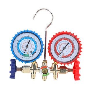 Kit de charge de réfrigérant R134A à double manomètre pour la réparation des climatiseurs de voiture et de maison, avec flexibles et vannes - Product Image 2