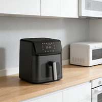 Friteuse à air intelligente 6,5 L, sans huile, avec fenêtre de visualisation, personnalisable, four électrique multifonctionnel pour la maison