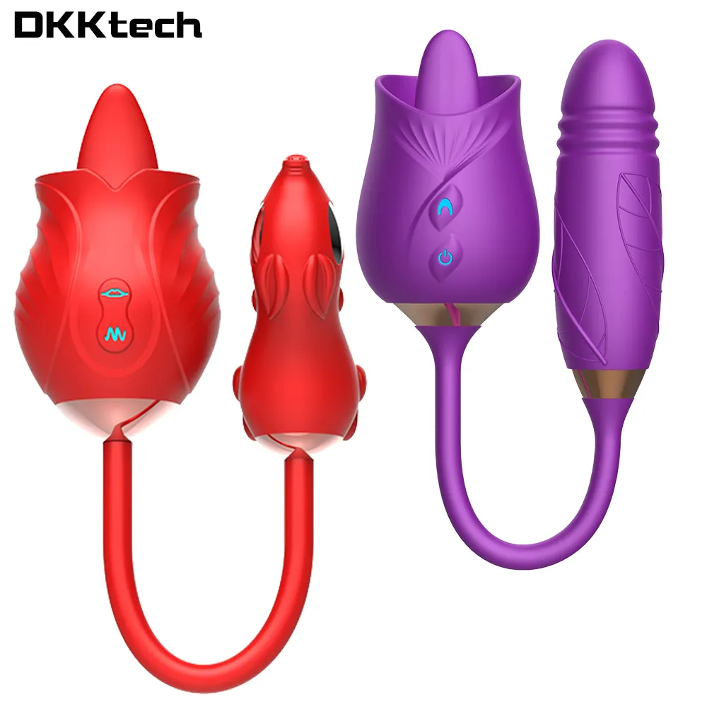 DKK Vibrating the Flower Sex Toys Rose Clitoris Stimulator Sucker Sucking Adorime Rose Clitoral Vibrator