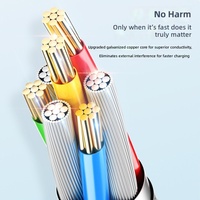Kabel Data Tipe-C Grosir Pabrik, Pengisian Cepat, Jaket Nilon Terjalin untuk Transfer Data Ponsel, Tablet, Laptop