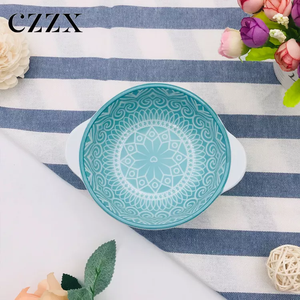 Bol en céramique écologique pour bébé et enfant, mini bol pour soupe, nourriture, avec deux poignées, 5,75 pouces - Product Image 2