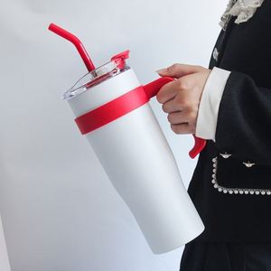 Vaso Térmico de Doble Pared para Coche Ice Bully con Asa, 40oz, Tapa, Pajita, Antideslizante, OEM, Marca Personalizada, ODM - Product Image 1
