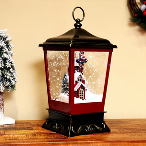 Elonna Resin Christmas <b>Snow</b> Blowing <b>Globe</b> with Music & Lighting Water Spinning Glitter Effect Seasonal Table Decor - Product Image 1