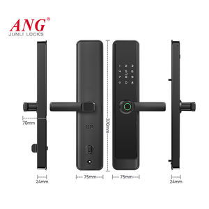 باب بوابة ذكي من الألومنيوم الأمامي uya Ttlock ببصمة الإصبع قفل إلكتروني - Product Image 5