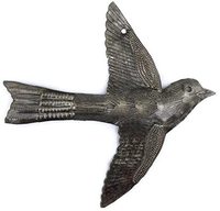 Haitianische recycelte Metall trommel Wandbehang Kunst Set von 5 kleinen Vögeln fliegende Natur inspiriert