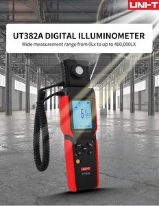 UNI-T UT382A เครื่องวัดแสงดิจิตอลความแม่นยำสูง APP 400000lx เครื่องบันทึกข้อมูลสำหรับการทดสอบทางอุตสาหกรรม - Product Image 5