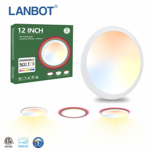 Led lõm Downlight phong cách hiện đại Vòng 5cct + RGB thay đổi màu sắc siêu mỏng phòng ngủ LED Đèn trần với ánh sáng ban đêm - Product Image 1