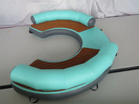 Flotteurs de quai gonflables, île flottante, plateforme flottante sur l'eau