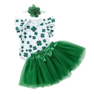 1-18 bulan pakaian balita rok Tutu anak perempuan manis baru lahir pesta Leprechaun Lucky St Patricks hijau untuk bayi ulang tahun pertama