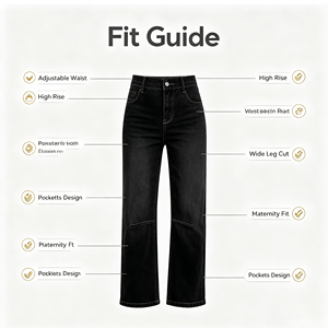 <span class=keywords><strong>Jean</strong></span> de maternité doux pour <span class=keywords><strong>femme</strong></span>, taille haute, en denim extensible, style décontracté et confortable pour le quotidien - Product Image 5
