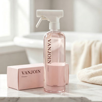 Bouteille pulvérisateur en verre sans BPA de 500 ml, réutilisable, pour nettoyant pour sols, désinfectant pour salle de bain, liquide de nettoyage ménager