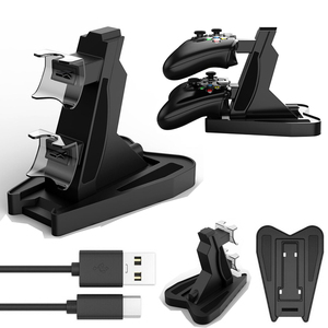 Tipo-c Dual Display della Stazione di Ricarica Dock Supporto Della Staffa Base Regolatore di Carica per la SCATOLA di Serie <span class=keywords><strong>X</strong></span> - Product Image 1