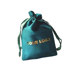 Pochette de rangement personnalisée pour extensions capillaires avec logo, sacs d'emballage pour perruques, sacs à cordon en satin de soie pour mèches de cheveux, idéal pour les cadeaux - Product Image 1
