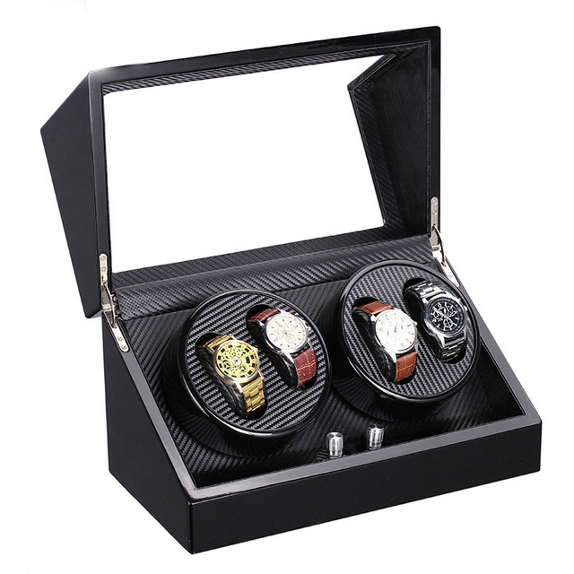 High Quality Mechanical Watch Winder Box Wood Leather 2 4 Automatic Watch Winder Storage Case