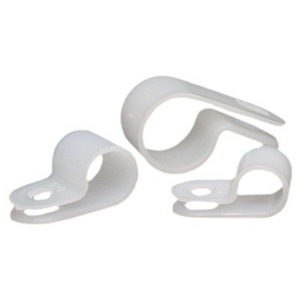 Clips de cable en forma de U CHBASL de 4 cm, clips blancos para la gestión de cables, para la organización de cables - Product Image 1