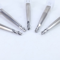 Fraise à queue conique à rayon d'angle pour l'usinage d'aluminium à cavités profondes, 2 dents, en carbure non revêtu, outil de fraisage CNC