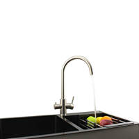 Robinet purificateur d'eau 3-en-1 en acier inoxydable et céramique pour caravane, avec filtre à eau potable et mélangeur à triple débit
