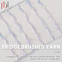1/2.4N Bridge Brushed Yarn 3% Wool Blended Eco Polyester Speckled Fluffy Fancy Yarn