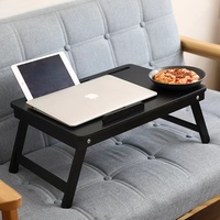 Table d'appoint pliable et réglable 2026 pour ordinateur portable avec porte-gobelet et fente pour téléphone, portable pour lit, canapé, maison et bureau