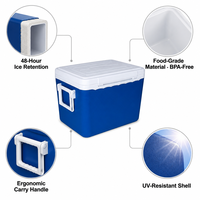 Glacière isotherme portable moderne de haute qualité 27L en PP/PE, pliable, pour extérieur, conservation de la glace pendant 5 jours, pour aliments