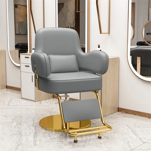 Ergonomic Barber Chair Hydraulic Pump Base <b>Adjustable</b> <b>Footrest</b> Height 360 Rotation-Durable Faux Leather Seat for Commercial - Product Image 1