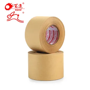 Water Based Paper Tape Wholesale Custom Printed Carton Packing Self Adhesive Water Base Fiber Reinforced Craft Kraft Paper Gummed Tape