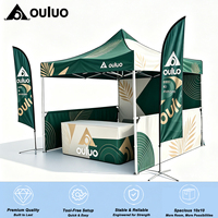 Carpa Personalizada Resistente de 10x10 pies, Impermeable, para Ferias Comerciales, con Estructura de Acero, Paredes Laterales de Tela, para Publicidad, Eventos y Fiestas