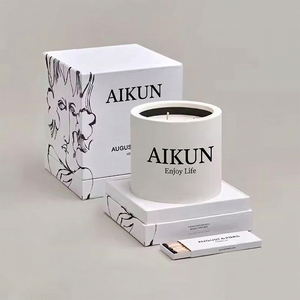 เทียนหอมเซรามิก AIKUN ขายส่ง กลิ่นหอมติดทนนาน เป็นมิตรต่อสิ่งแวดล้อม เหมาะสำหรับห้องนั่งเล่น สำนักงาน งานปาร์ตี้ ของขวัญงานแต่งงาน - Product Image 1