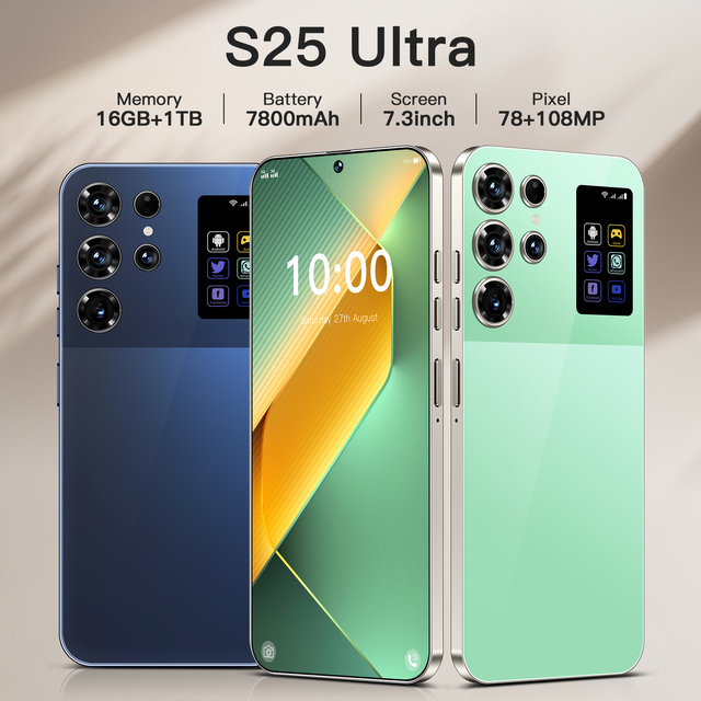 Real High Quality S25 Ultra 5G Gaming Phone Android 15 22GB+1TB Storage 7.3Inch Global Unlocked Dual SIM Spanish Updated Version