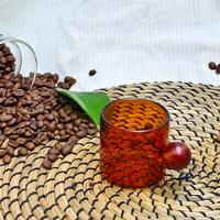 Lot de tasses en verre borosilicate transparent pour café, eau, desserts et boissons – Vente en gros directe usine