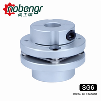 Coupleur de mouvement robotique CNC à vis de serrage à diaphragme en aluminium anodisé argenté de précision, sans jeu, rotation identique