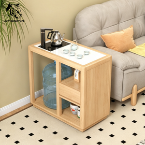 Table basse en bois et marbre, design moderne, éco-responsable, fabrication chinoise, prix bas, petite quantité minimale de commande, personnalisable. - Product Image 2