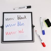 Marqueurs effaçables à sec pour tableau blanc A-NI WM6030 avec impression de logo personnalisée (rouge/vert/bleu/noir) pour l'école et le bureau
