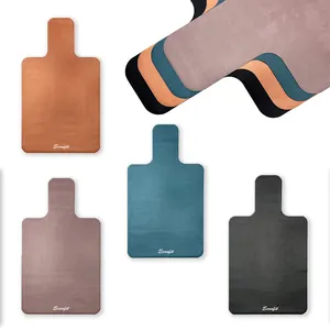Solid Color Apilates Mat Para Velvet Microfiber Suede Anti Slip Pilates Hygiene Reformer Platform Mat Black Cover